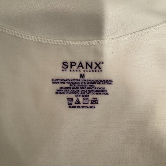 SPANX HIDE AND SEEK LACE TRIMMED V NECK CAMISOLE SIZE MEDIUM CREAM - Picture 4 of 4